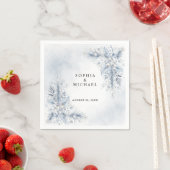 Bevroren Witte Bessen Winter Bruiloft Servetten (Insitu)
