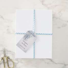 Bevroren Witte Bessen Winter Bruiloft Servetten Cadeaulabel