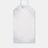 Bevroren Witte Bessen Winter Bruiloft Servetten Cadeaulabel (Achterkant)