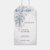 Bevroren Witte Bessen Winter Bruiloftcadeau Cadeaulabel (Voorkant)