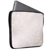 Bevroren witte en zachte greige patronen AI-kunst Laptop Sleeve (Voorkant Rechts)