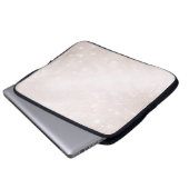 Bevroren witte en zachte greige patronen AI-kunst Laptop Sleeve (Voorkant onderkant)