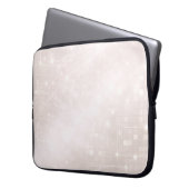 Bevroren witte en zachte greige patronen AI-kunst Laptop Sleeve (Voorkant Links)