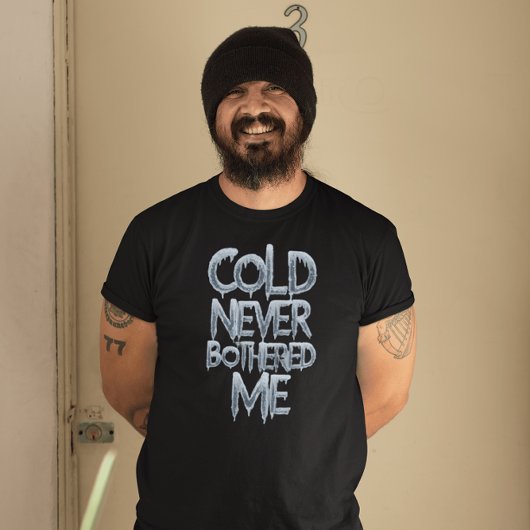 Bevroren woorden, een winters bericht t-shirt