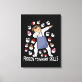 Bevroren yoghurt liefhebber yogu bevroren yoghurt canvas afdruk (Voorkant)