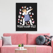 Bevroren yoghurt liefhebber yogu bevroren yoghurt canvas afdruk (Insitu (Woonkamer))