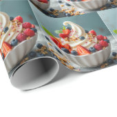 Bevroren yoghurt met bessen en granola cadeaupapier (Rol Hoek)