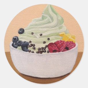 Bevroren yoghurt Stickers