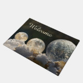 Bevroren zeepbelletjes Ice Cool Winter Foto Welkom Deurmat (Schuin)