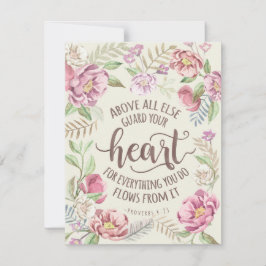 Bewaak bovenal je hart religieus Briefkaart