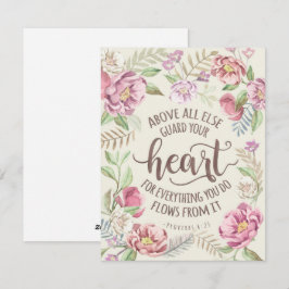 Bewaak bovenal je hart religieus Briefkaart