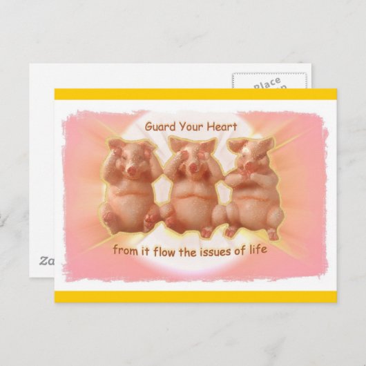 Bewaak Uw Hart Briefkaart (Voorkant / Achterkant)