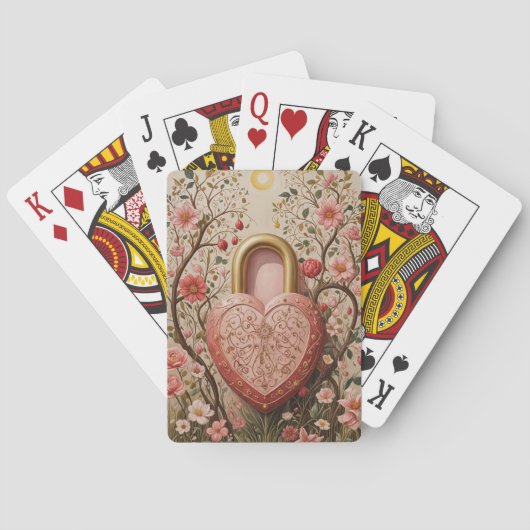 Bewaakt hart pokerkaarten (Achterkant)