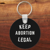 Bewaar abortus Juridisch Witte blokletters Sleutelhanger (Voorkant)
