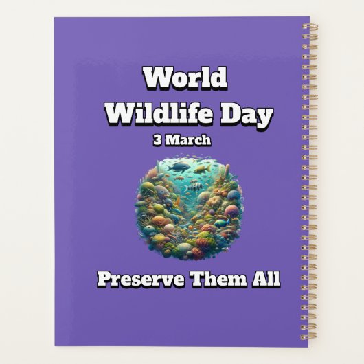Bewaar alles. Wereld Natuur Dag Planner (Achterkant)