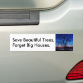 Bewaar bomen Oak zonsopgang Bumpersticker (Op auto)