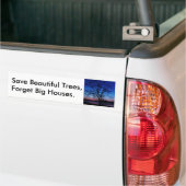 Bewaar bomen Oak zonsopgang Bumpersticker (Op Truck)