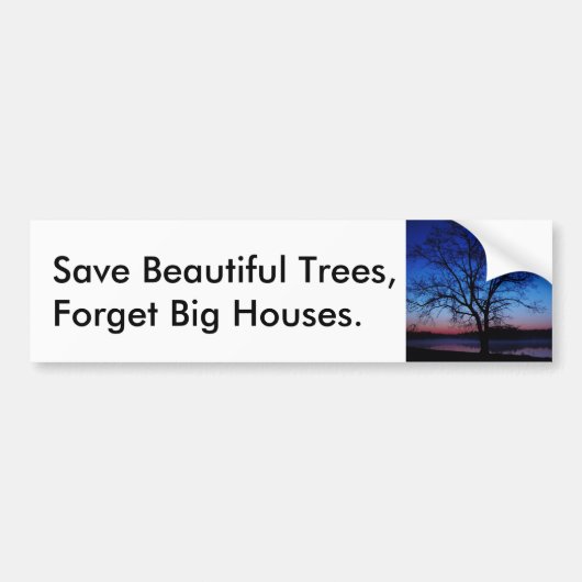 Bewaar bomen Oak zonsopgang Bumpersticker (Voorkant)