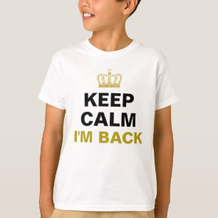 BEWAAR CALM & Crown gold + je eigen tekst T-shirt