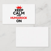 BEWAAR CALM EN HUMAROCK AAN VISITEKAARTJE (Voorkant / Achterkant)