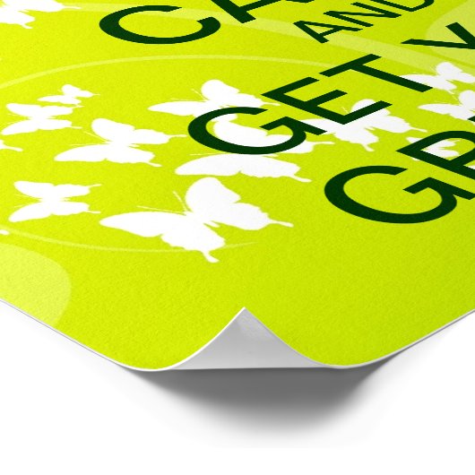 BEWAAR CALM EN krijg je groene op Canvas afdrukken Poster (Hoek)