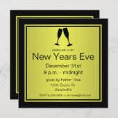 BEWAAR CALM EN PARTIJ AAN, UITNODIGING CHAMPAGNE (Voorkant / Achterkant)