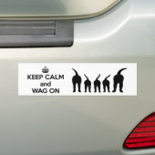 BEWAAR CALM EN WAG AAN BUMPERSTICKER (Op auto)