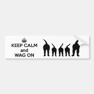BEWAAR CALM EN WAG AAN BUMPERSTICKER