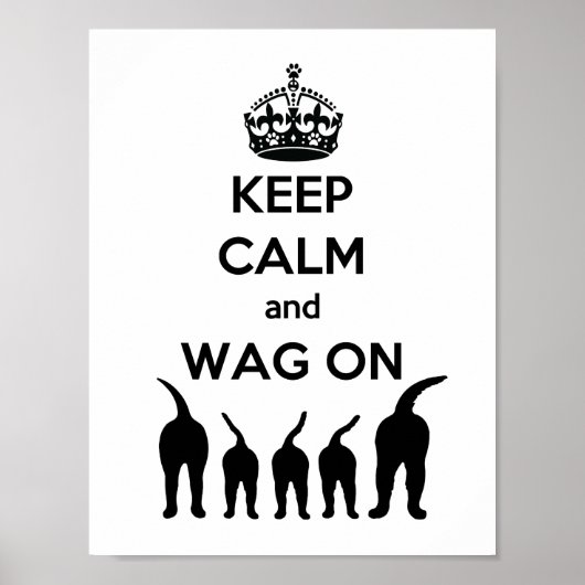BEWAAR CALM EN WAG AAN POSTER (Voorkant)