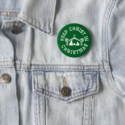 BEWAAR CHRISTUS IN DE KERSTKERST BUTTON (In situ)