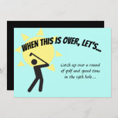 Bewaar datum ALS DIT VOORBIJ IS, LATEN WE GOLFEN Kaart (Voorkant / Achterkant)