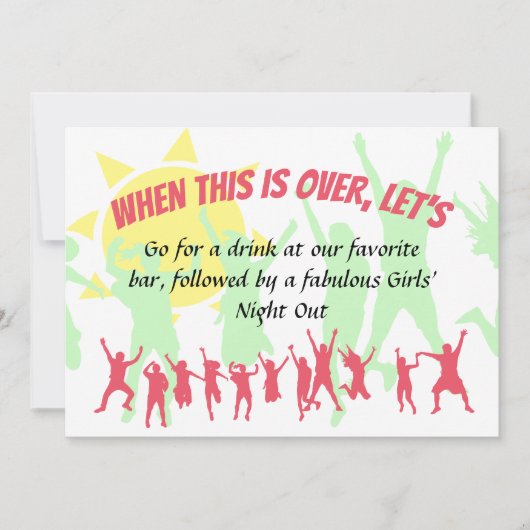 Bewaar datum wanneer dit voorbij is, laten we na d kaart (Voorkant)