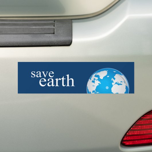 BEWAAR DE AARDE BUMPERSTICKER (Op auto)