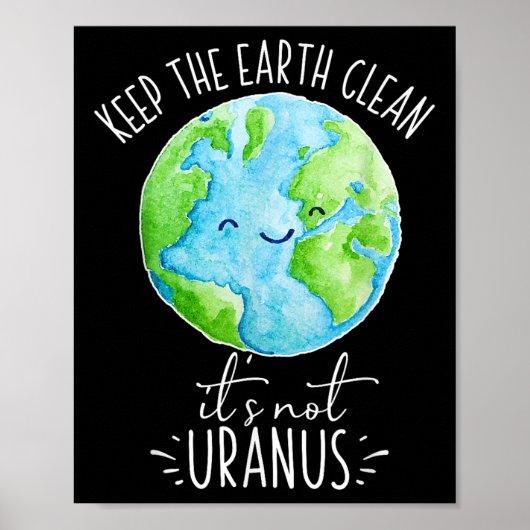Bewaar de aarde schoon, niet onmenselijk poster (Voorkant)
