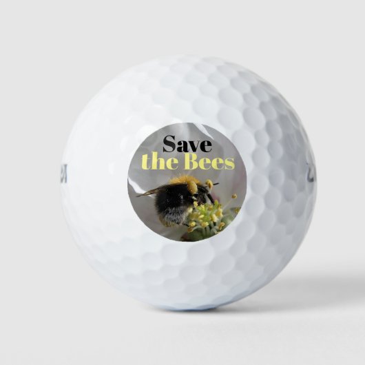 Bewaar de Bees Bumble Bee Foto Golfballen (Voorkant)