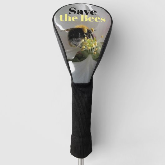 Bewaar de Bees Bumble Bee Foto Golfheadcover (Voorkant)
