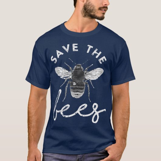 Bewaar de Bees Support Bee Conservation Quote T-shirt (Voorkant)