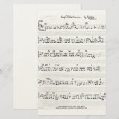 Bewaar de beloofde muziekpapiermachine briefpapier (Voorkant / Achterkant)