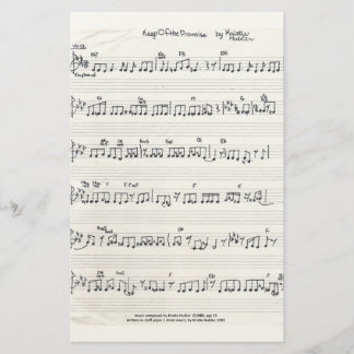 Bewaar de beloofde muziekpapiermachine briefpapier