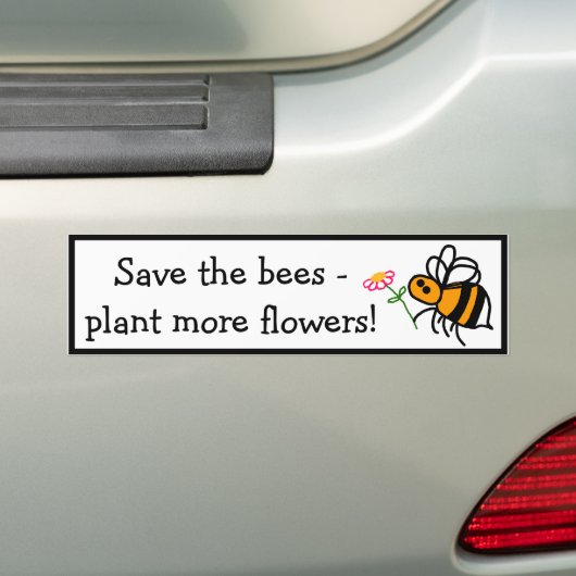 Bewaar de bijen auto nummer sticker (Op auto)