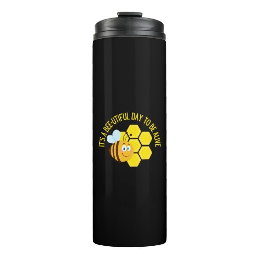 Bewaar de bijen Be Slogan-citaten Bewustmakingscad Thermosbeker (Voorkant)