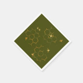 Bewaar de bijen Honingraat Papier servetten (Hoek)