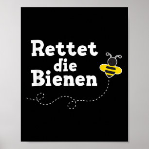 Bewaar de bijen milieubescherming voor de bijen poster