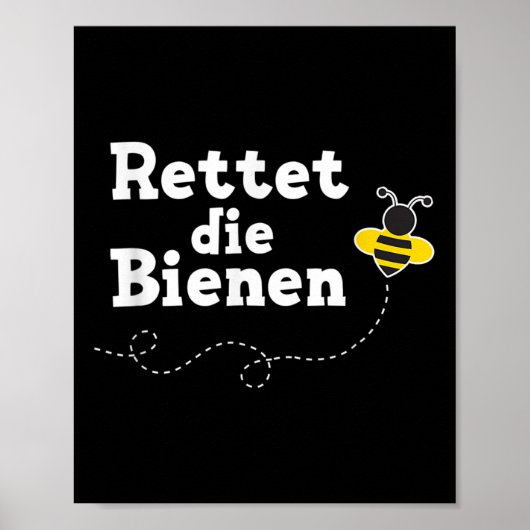 Bewaar de bijen milieubescherming voor de bijen poster (Voorkant)