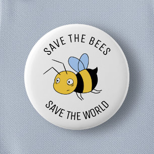 Bewaar de bijen, Verbende Bee van de Arbeider Ronde Button 5,7 Cm
