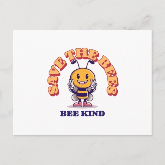 Bewaar de bijen, wees lekker. briefkaart (Voorkant)