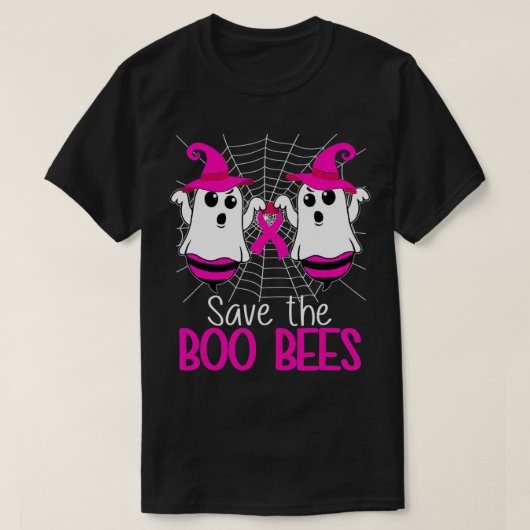 Bewaar de Boo-bijen borstkankerwaarschuwing T-shirt (Design voorkant)