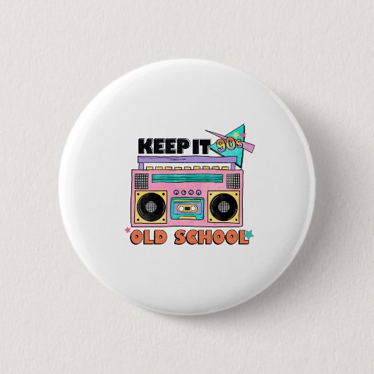 Bewaar de Boombox Player van 90-jarigen Ronde Button 5,7 Cm (Voorkant)