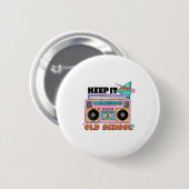 Bewaar de Boombox Player van 90-jarigen Ronde Button 5,7 Cm (Voorkant /achterkant)