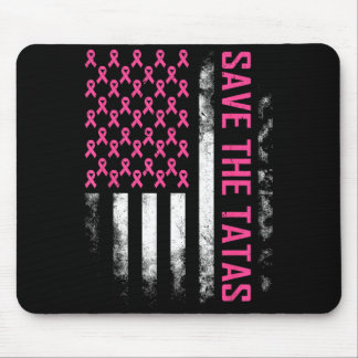 Bewaar de borstkanker bewustzijns Usa vlag Roze Muismat